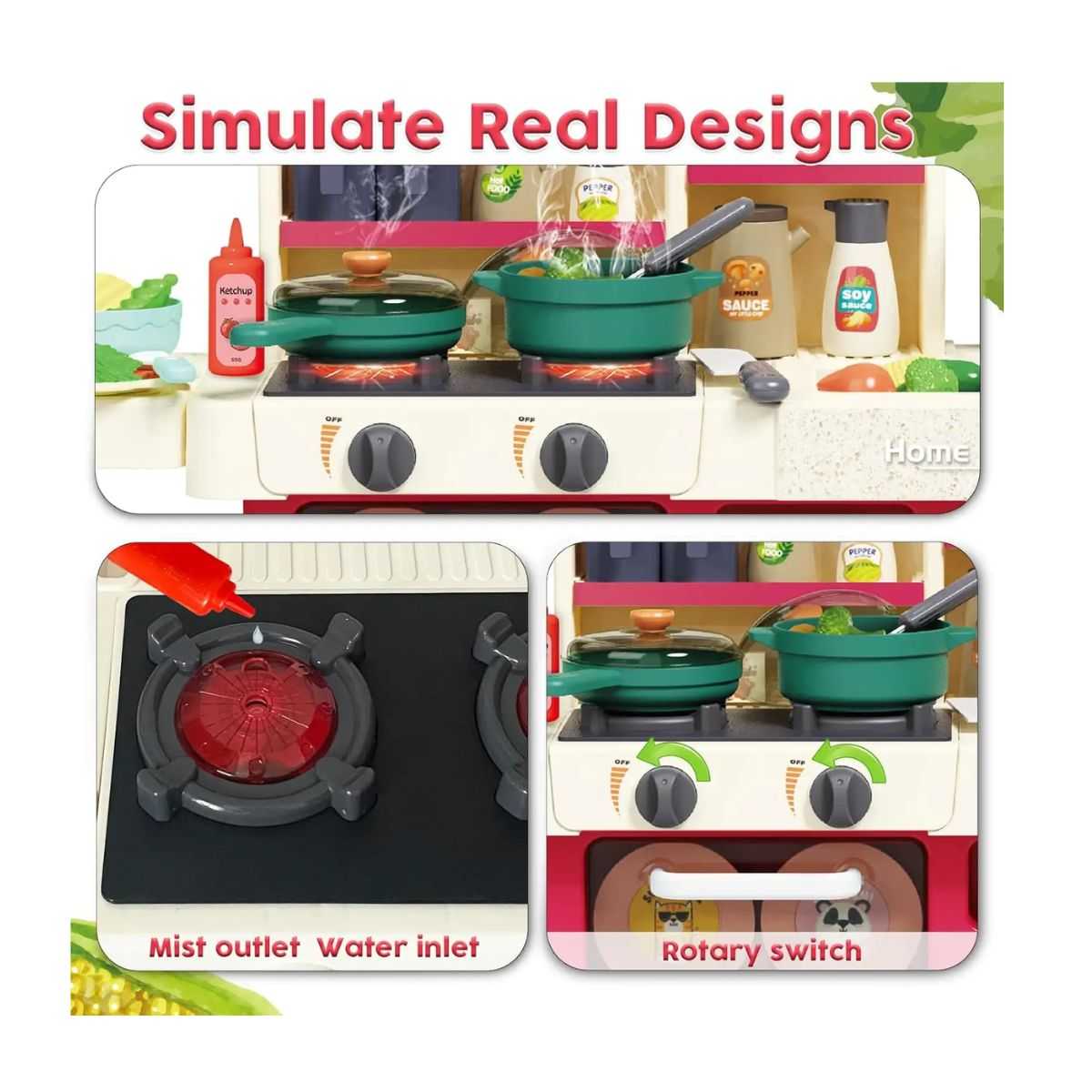 Bộ Đồ Chơi Nhà Bếp Đứng 63 Chi Tiết SWEET HEART SH60082