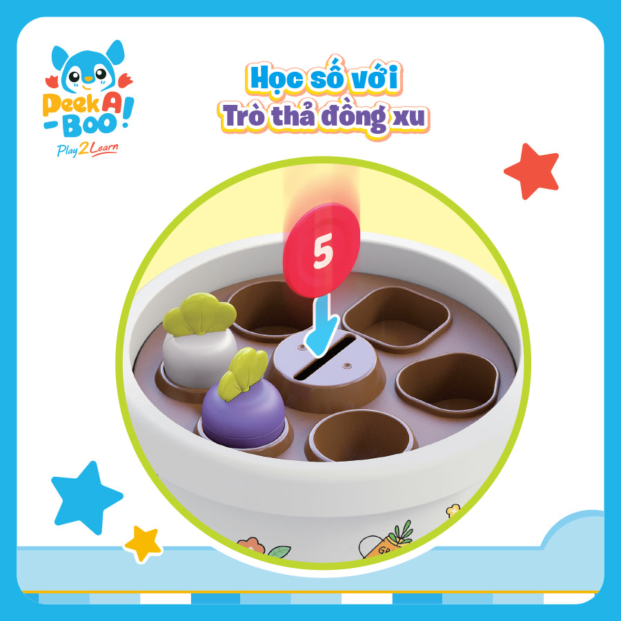 Bộ Đồ Chơi Trồng Cây Nhận Dạng Hình Khối PEEK A BOO PAB072