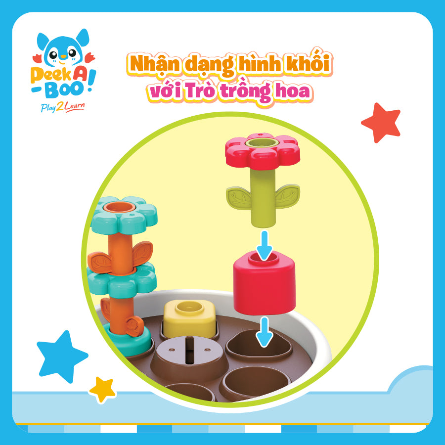 Bộ Đồ Chơi Trồng Cây Nhận Dạng Hình Khối PEEK A BOO PAB072