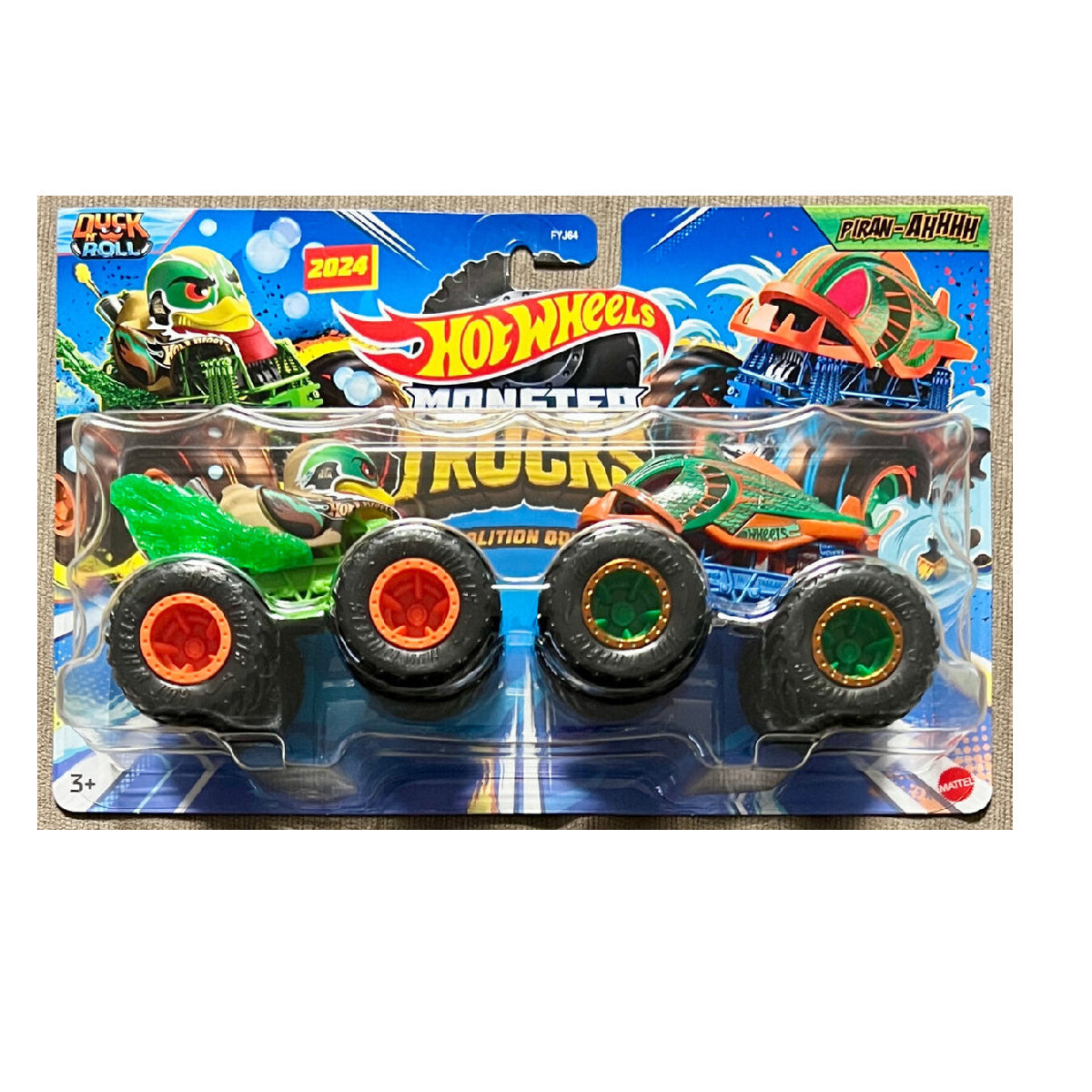 Đồ Chơi Bộ Đôi Monster Trucks - Siêu Xe Tải Swamp Fight Hot Wheels FYJ64