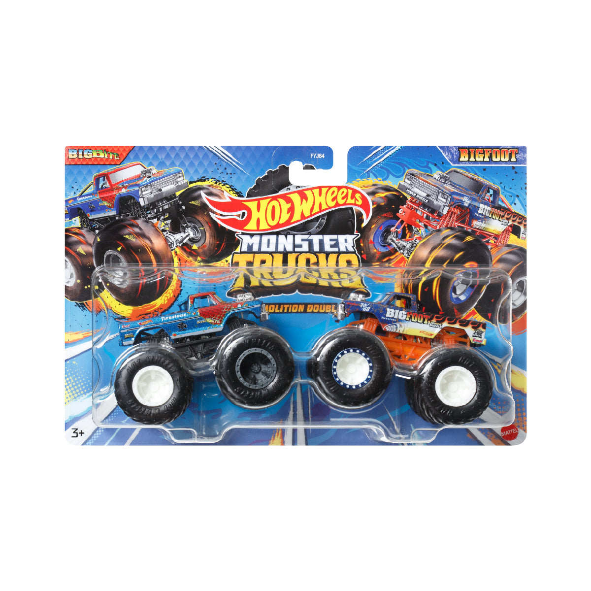 Bộ Đôi Monster Trucks - Siêu Xe Tải Bigfoot Mashups Hot Wheels FYJ64