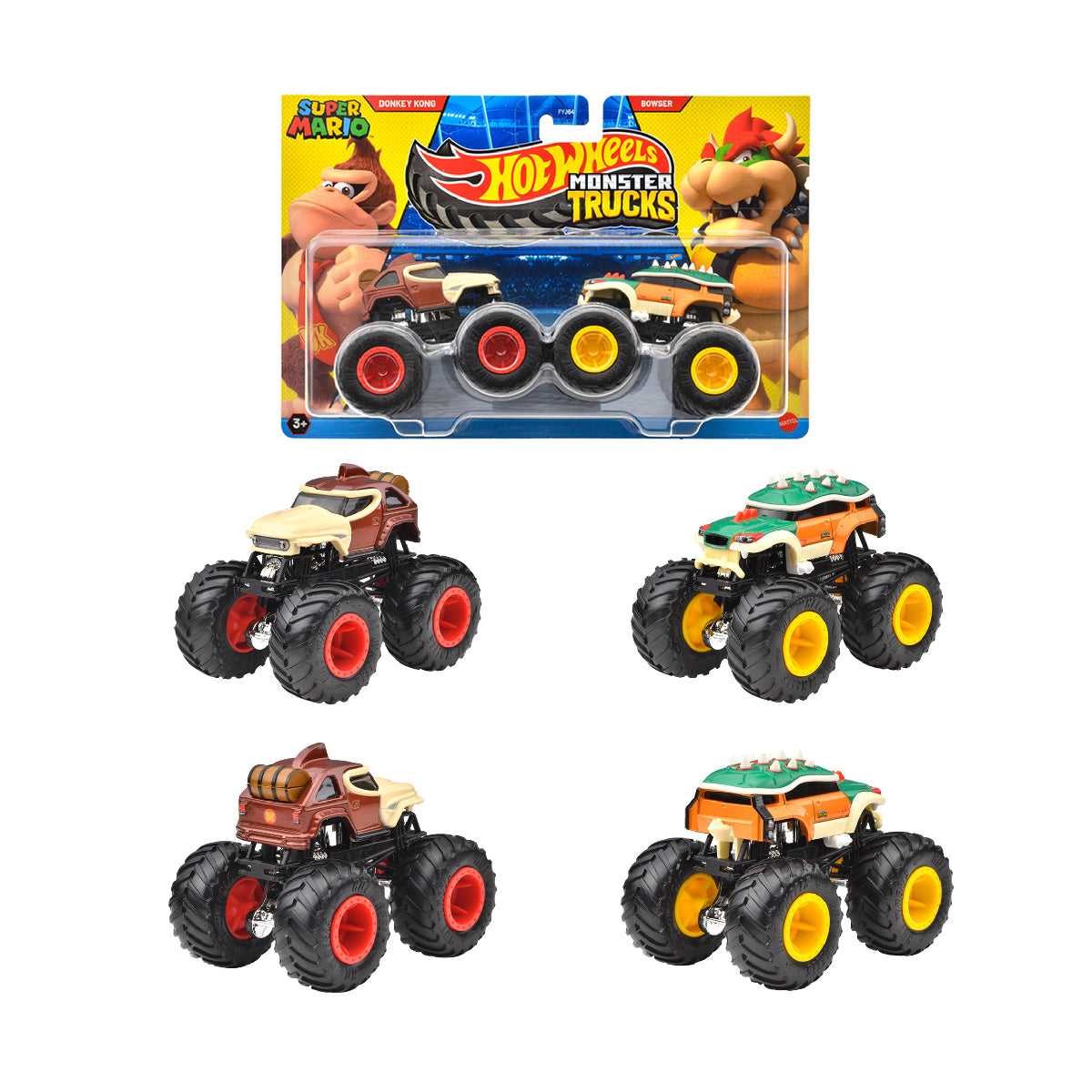 Bộ Đôi Siêu Xe Hot Wheels MONSTER TRUCKS FYJ64M