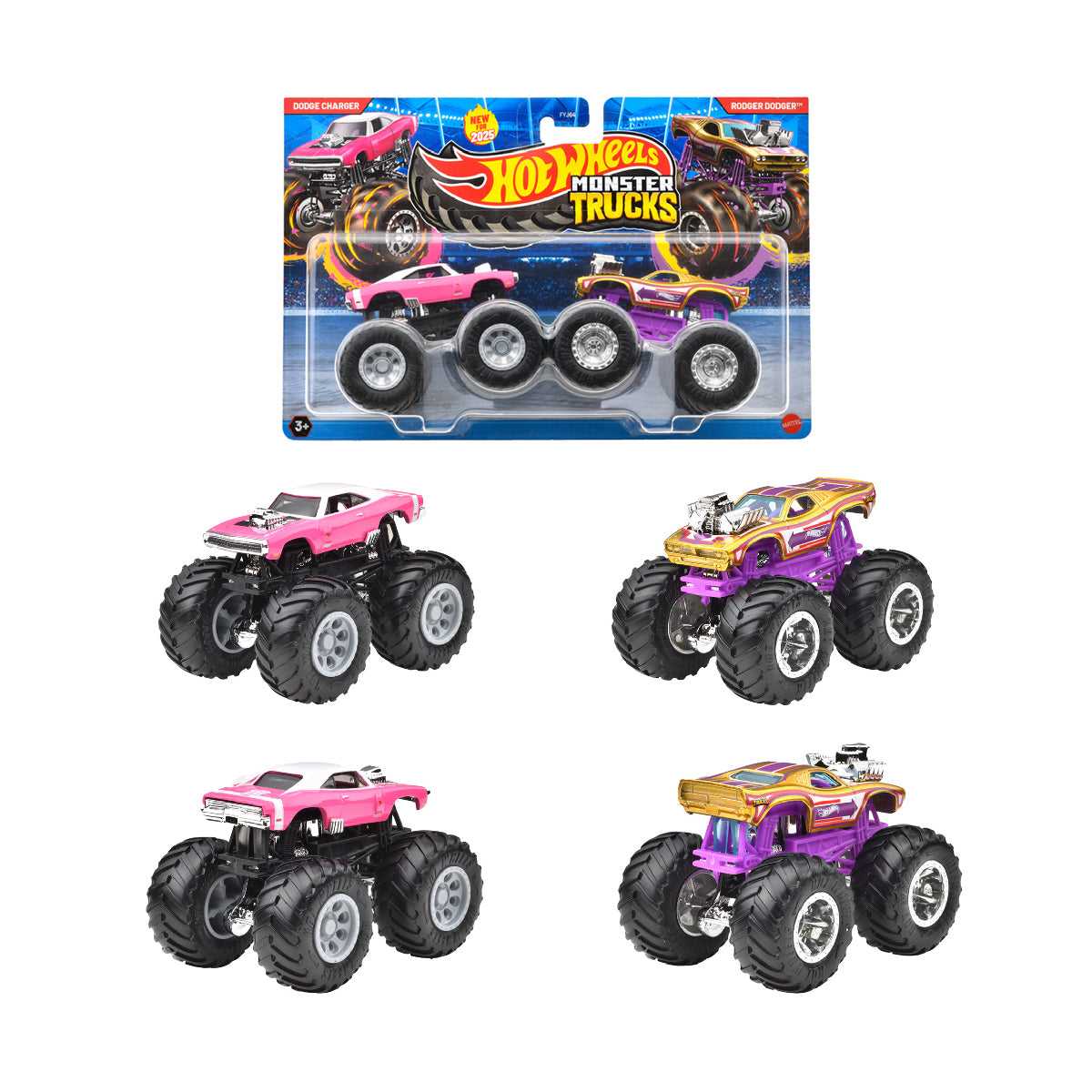 Bộ Đôi Siêu Xe Hot Wheels MONSTER TRUCKS FYJ64M