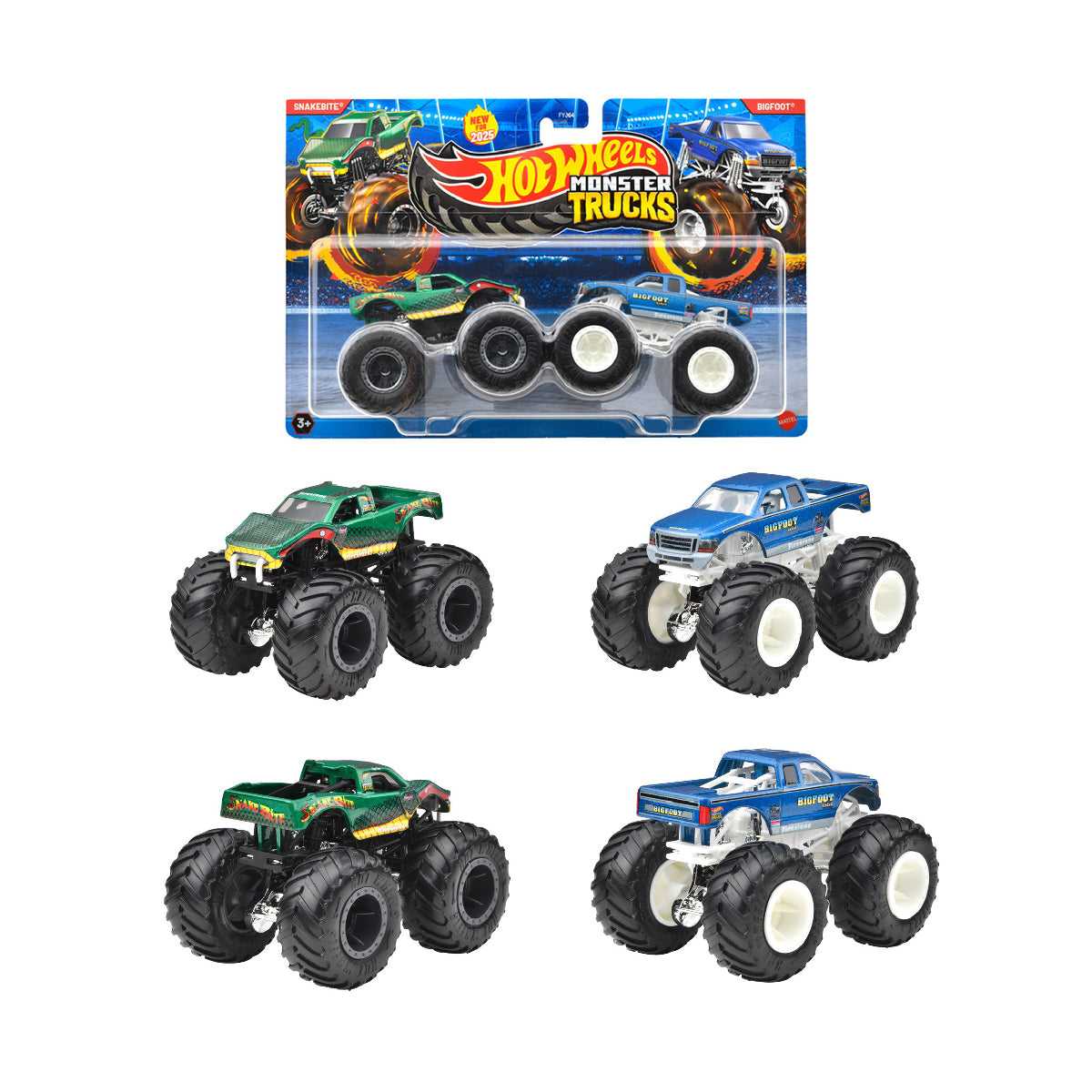 Bộ Đôi Siêu Xe Hot Wheels MONSTER TRUCKS FYJ64M