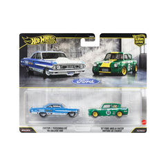 Đồ Chơi Bộ Đôi Siêu Xe Premiums 67 Ford Anglia Racer HOT WHEELS JHW50/HBL96