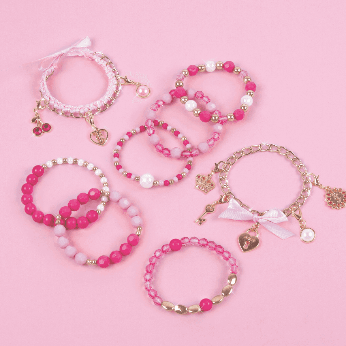 Bộ Làm Vòng Tay Juicy Couture Hồng Điệu Đà MAKE IT REAL 4413MIR