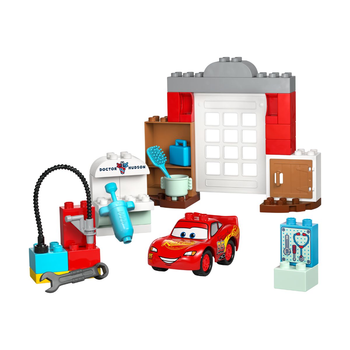 Đồ Chơi Bộ Lắp Ráp Chuyến Thăm Gara Của Bác Sĩ Doc Và Xe McQueen LEGO DUPLO 10456 (35 chi tiết)