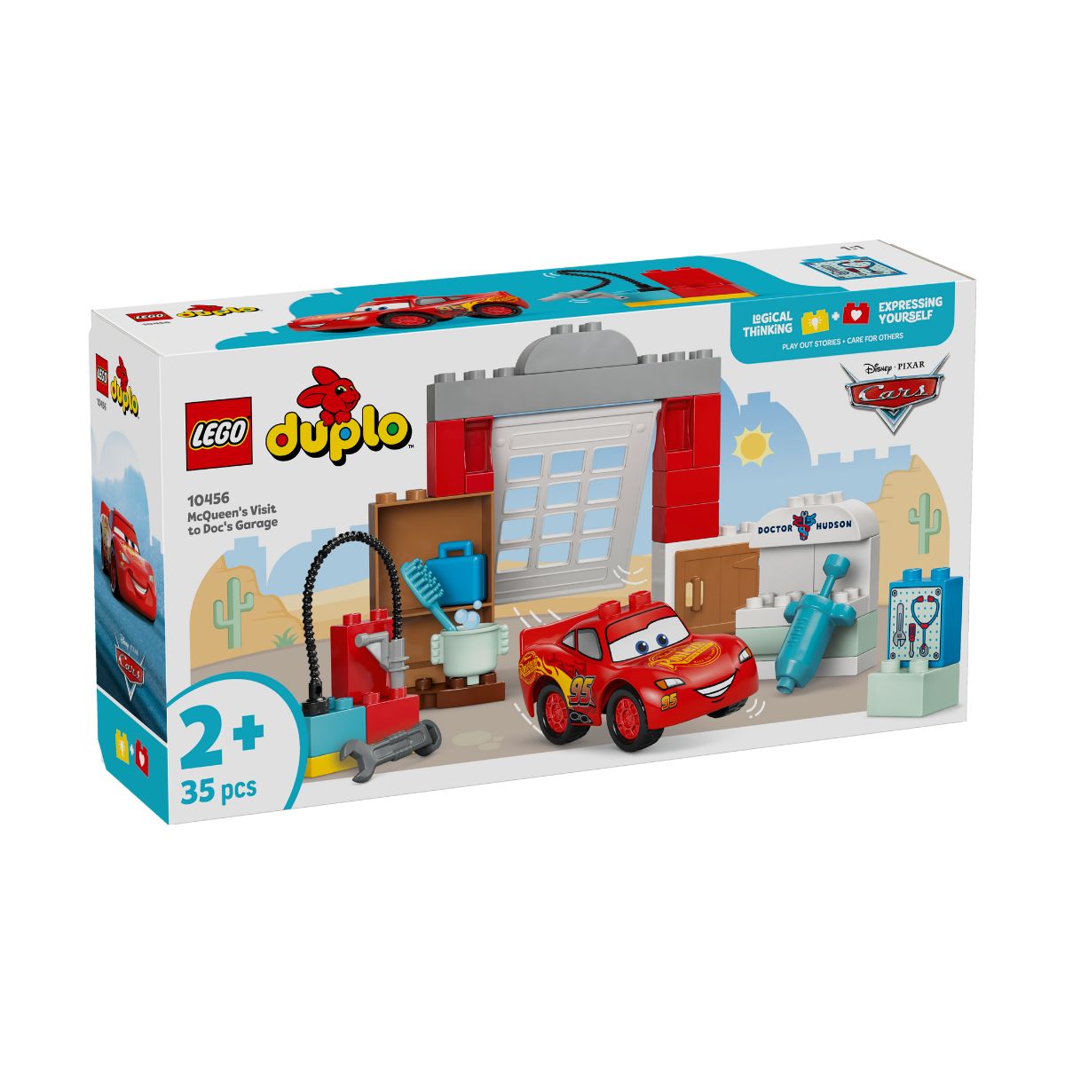 Đồ Chơi Bộ Lắp Ráp Chuyến Thăm Gara Của Bác Sĩ Doc Và Xe McQueen LEGO DUPLO 10456 (35 chi tiết)