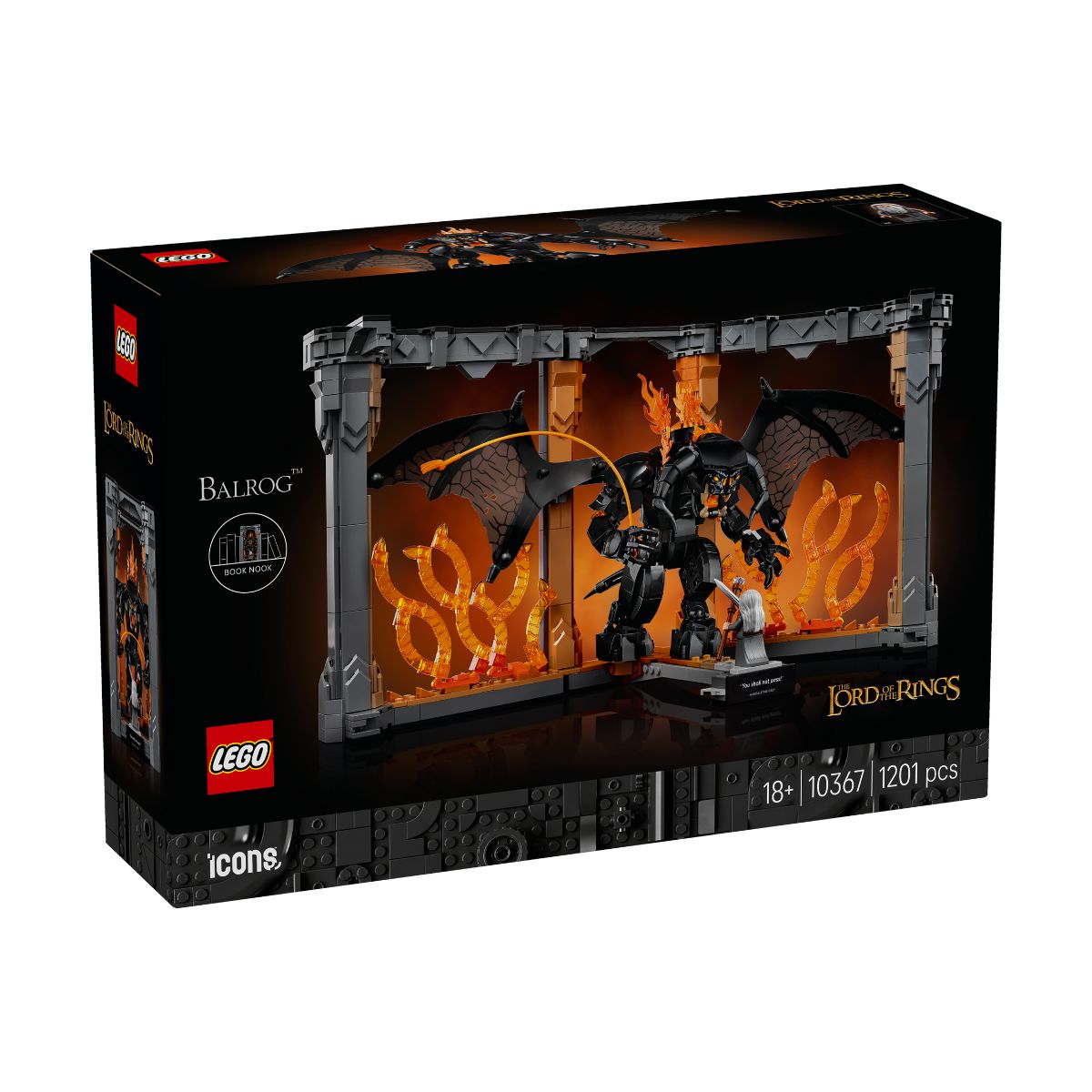 Đồ Chơi Bộ Lắp Ráp Cuộc Chiến Ở Mỏ Moria Giữa Gandalf Và Balrog LEGO ICONS 10367 (1201 chi tiết)