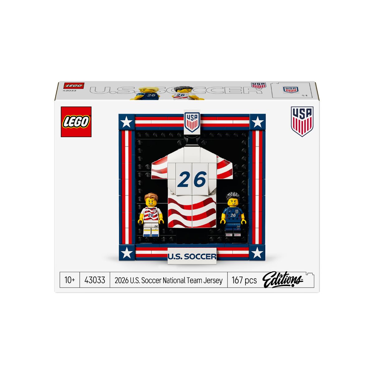 Đồ Chơi Bộ Lắp Ráp Tranh Treo Tường Áo Đấu Đội Tuyển Bóng Đá Mỹ 2026 LEGO EDITIONS SPORTS 43033