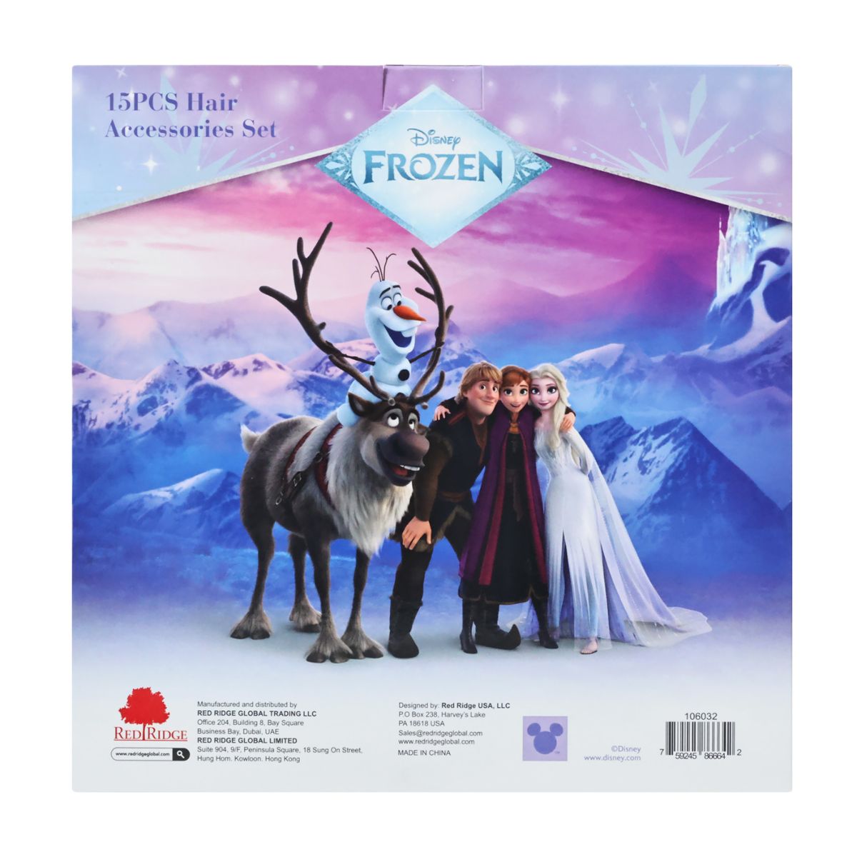 Bộ Phụ Kiện Lược, Kẹp, Cột Tóc Disney Frozen RED RIDGE 106032