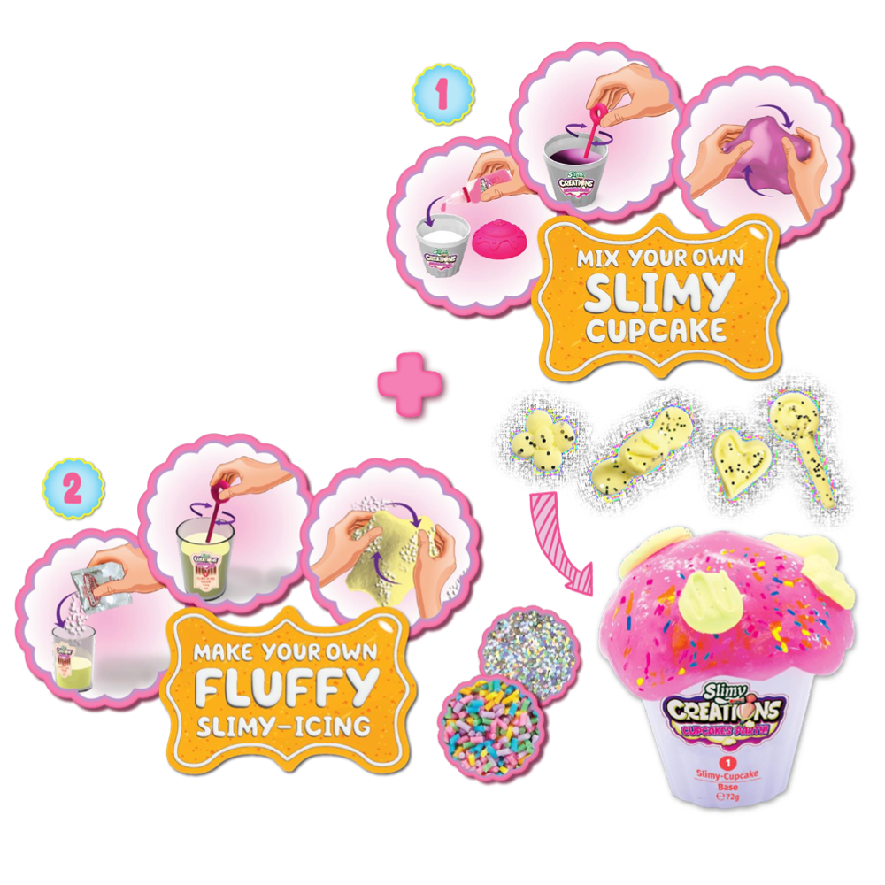 Bộ slime làm bánh Cupcake Vị Bạc Hà xanh tươi mát SLIMY 33047