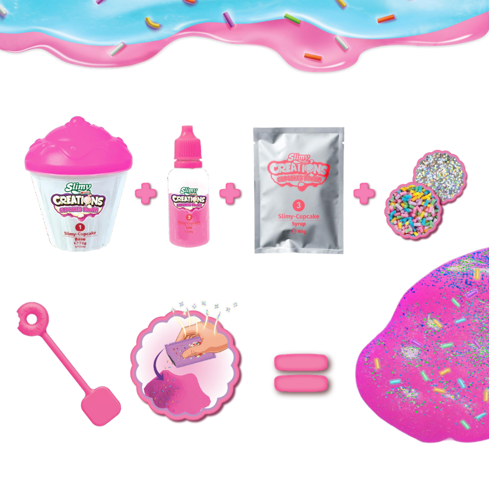 Bộ slime làm bánh Cupcake Vị Bạc Hà xanh tươi mát SLIMY 33047