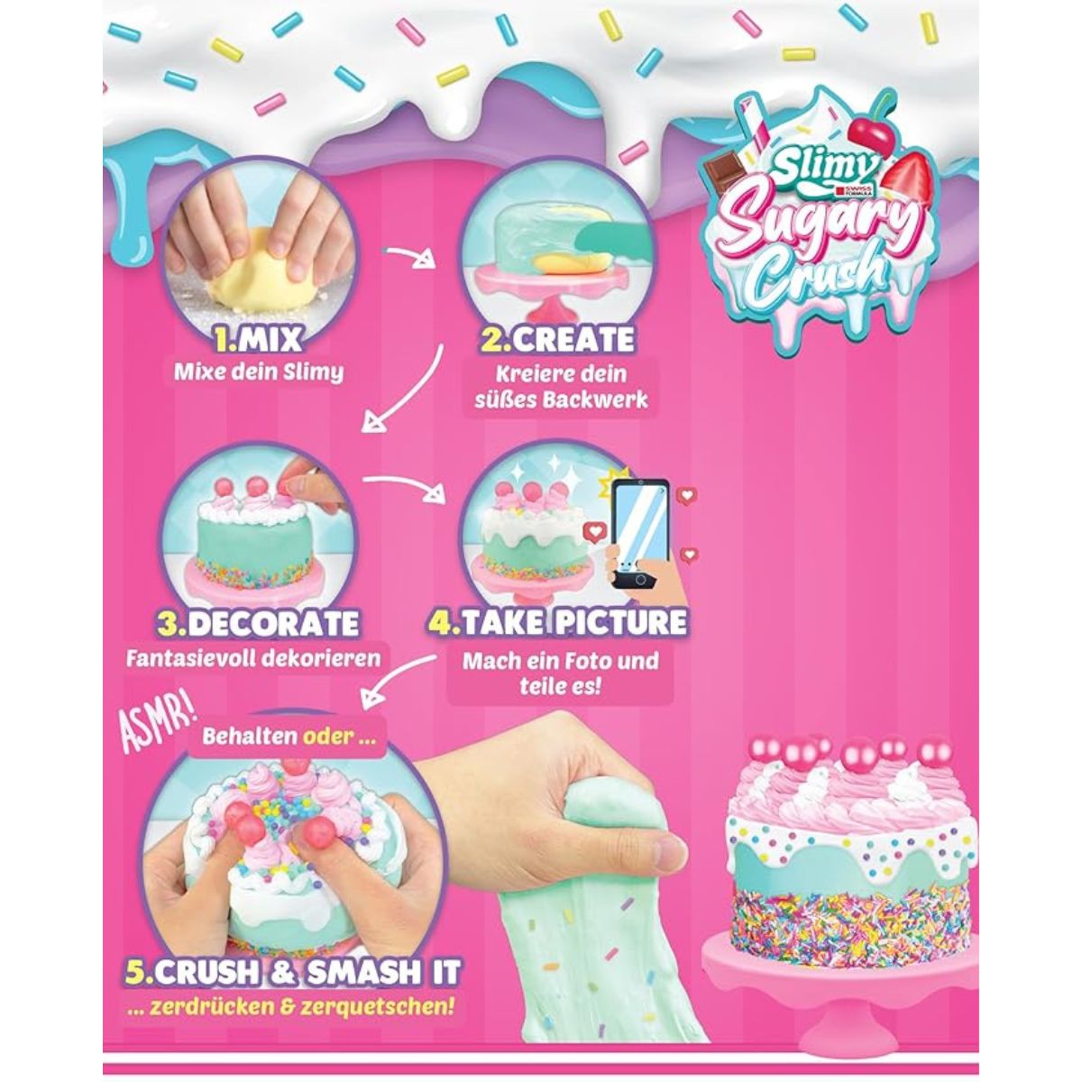 Bộ Slime Làm Bánh Kem Dễ Thương Bánh Kem SLIMY 36102A