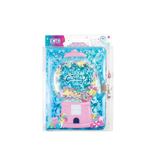 Bộ Sổ Khóa Và Bút Bubble Gum Glitter 3C4G 12052
