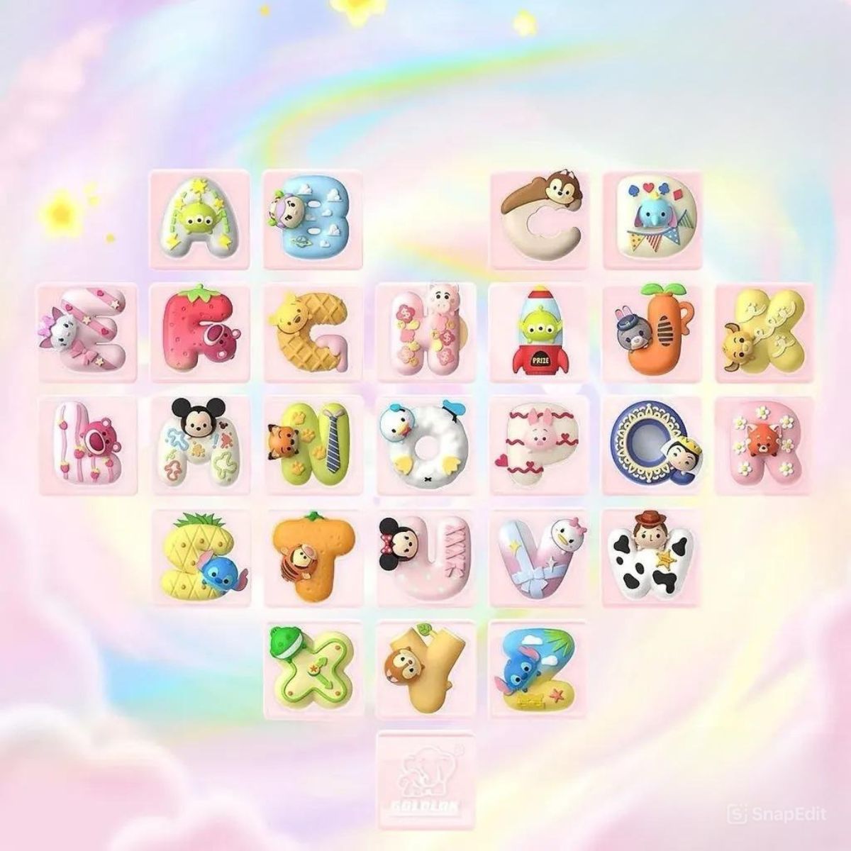 Bộ Sưu Tập Chữ Cái Nam Châm Disney Tsum Tsum OTHER GIRL BRANDS CH2070-A01-CH