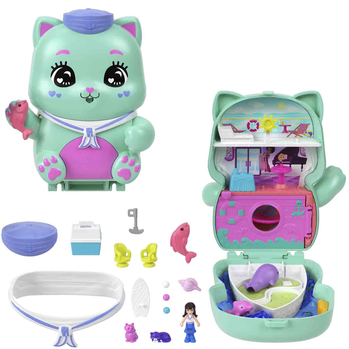 Đồ Chơi Bộ Sưu Tập Polly Pocket Và Cuộc Phiêu Lưu Biển Cả Của Kitty POLLY POCKET JFG56