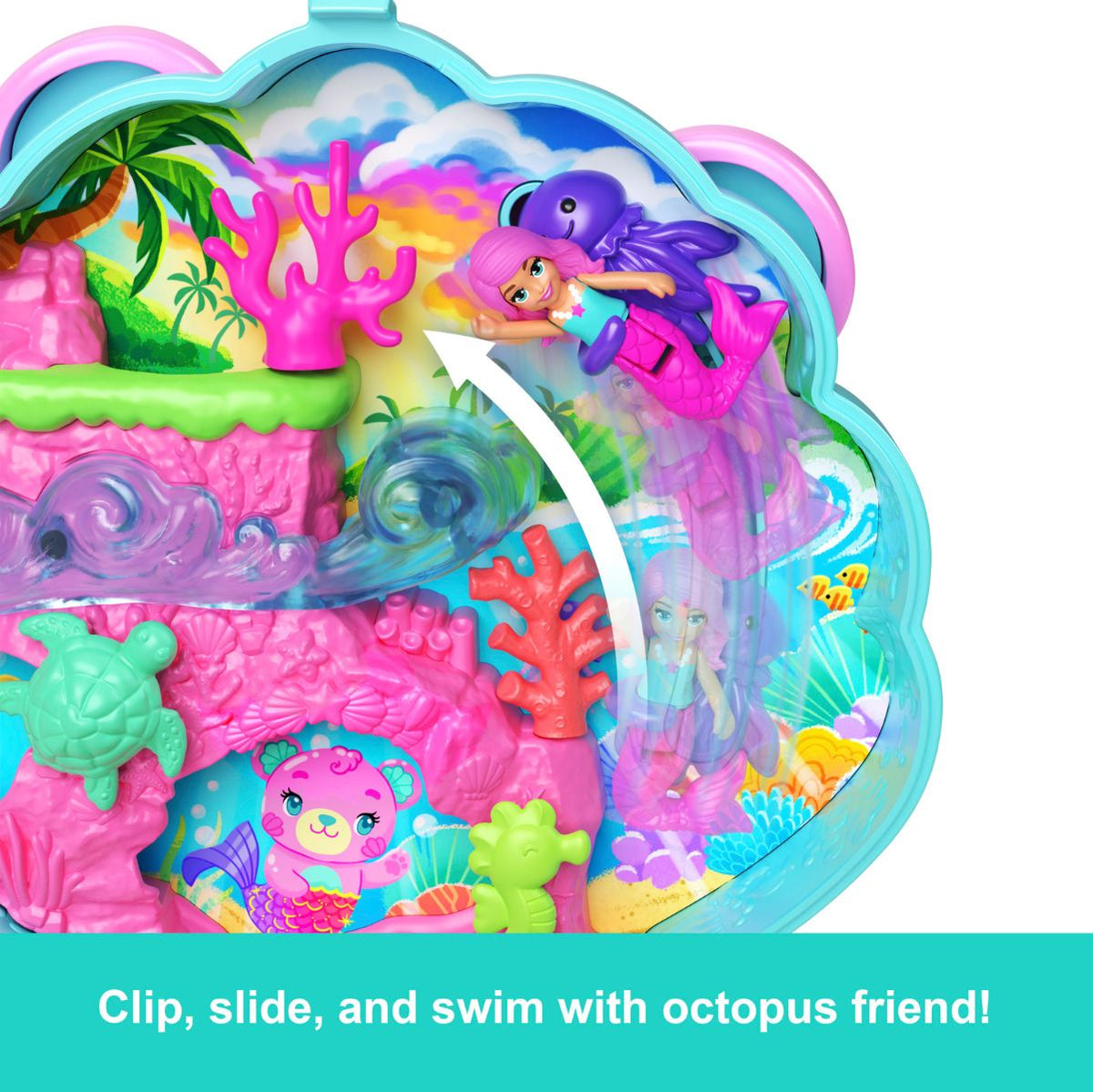 Đồ Chơi Bộ Sưu Tập Polly Pocket Và Hòn Đảo Cầu Vồng Lấp Lánh POLLY POCKET JCB16/JFG56