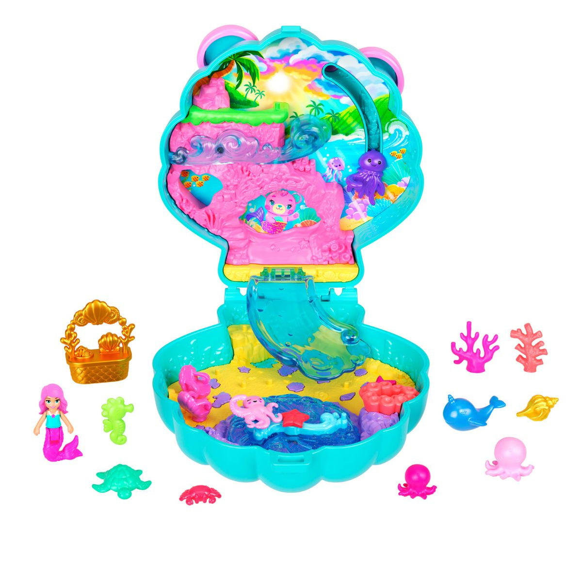 Đồ Chơi Bộ Sưu Tập Polly Pocket Và Hòn Đảo Cầu Vồng Lấp Lánh POLLY POCKET JCB16/JFG56
