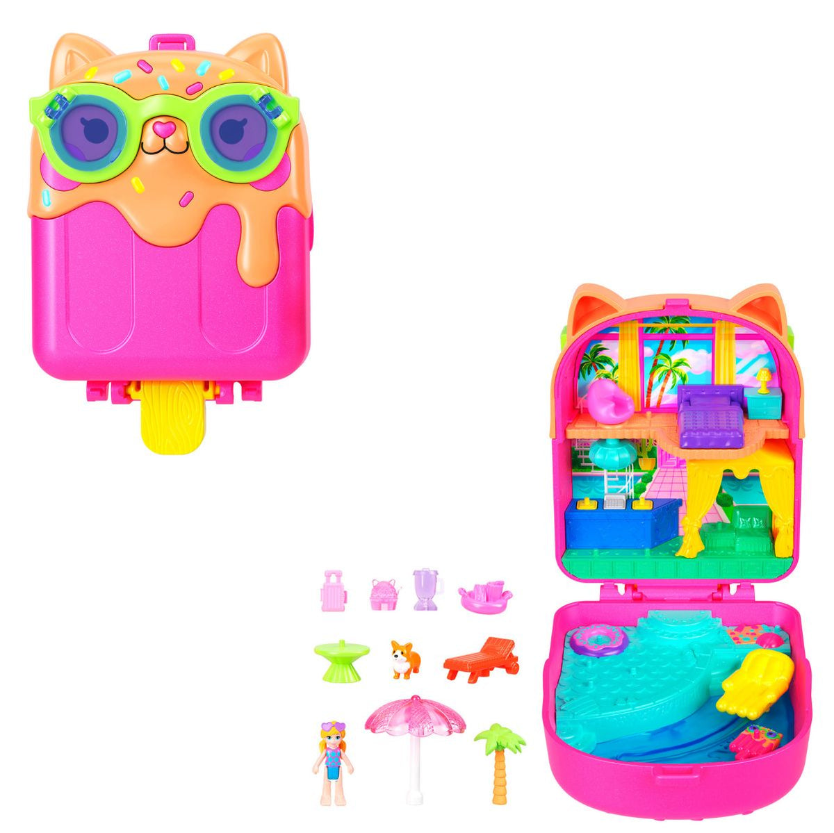 Đồ Chơi Bộ Sưu Tập Polly Pocket Và Khu Nghỉ Dưỡng Mèo Kem Ngọt Ngào POLLY POCKET JCB17/JFG56