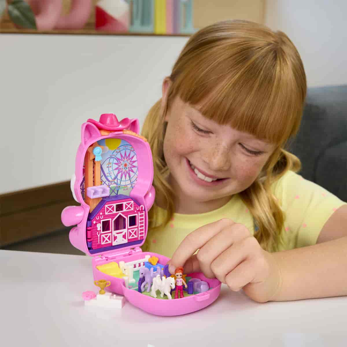 Đồ Chơi Bộ Sưu Tập Polly Pocket Và Sàn Đấu Ngựa Của Cao Bồi Pony POLLY POCKET JFG56