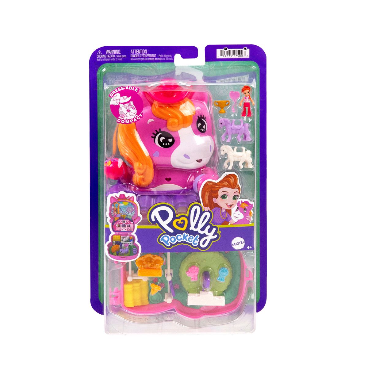 Đồ Chơi Bộ Sưu Tập Polly Pocket Và Sàn Đấu Ngựa Của Cao Bồi Pony POLLY POCKET JFG56