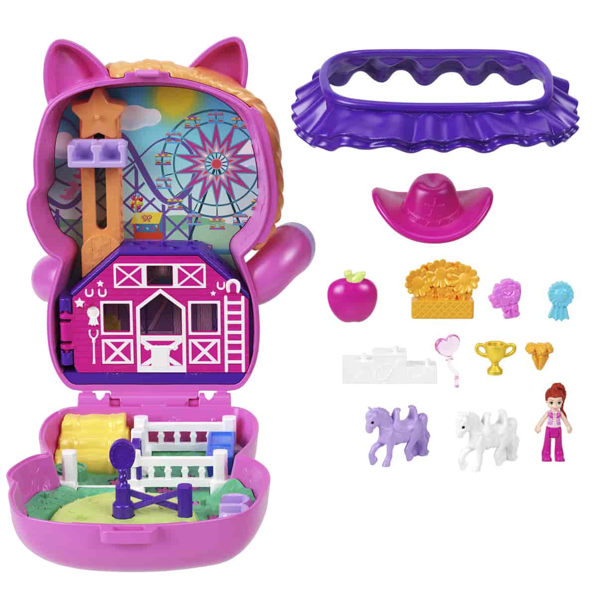 Đồ Chơi Bộ Sưu Tập Polly Pocket Và Sàn Đấu Ngựa Của Cao Bồi Pony POLLY POCKET JFG56