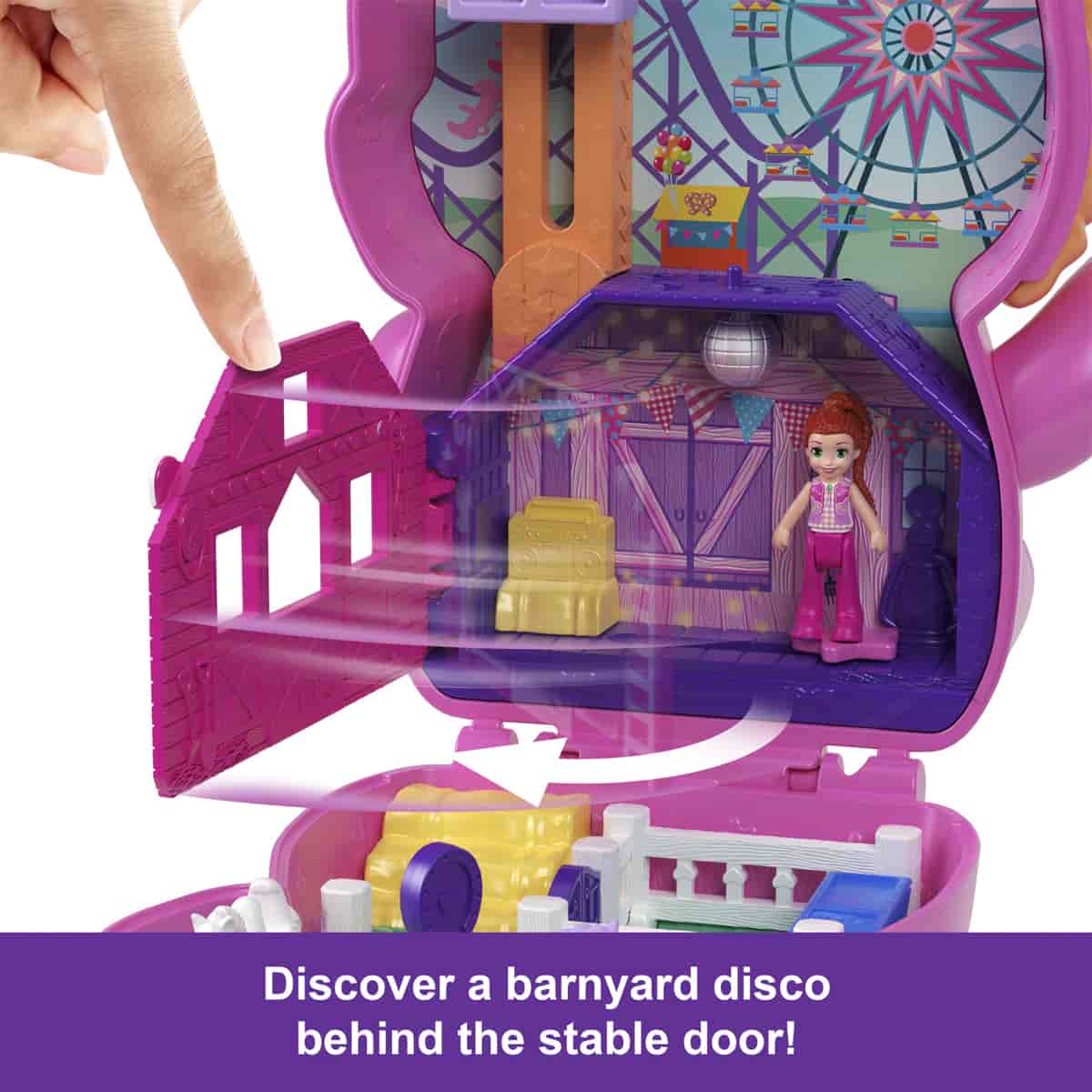 Đồ Chơi Bộ Sưu Tập Polly Pocket Và Sàn Đấu Ngựa Của Cao Bồi Pony POLLY POCKET JFG56