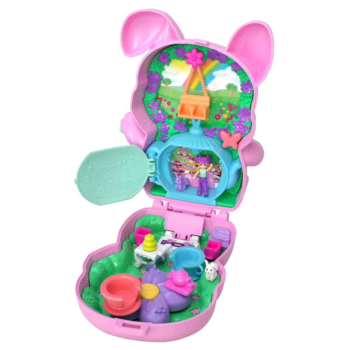 Đồ Chơi Bộ Sưu Tập Polly Pocket Và Tiệc Trà Của Bé Thỏ Hồng POLLY POCKET JFG56