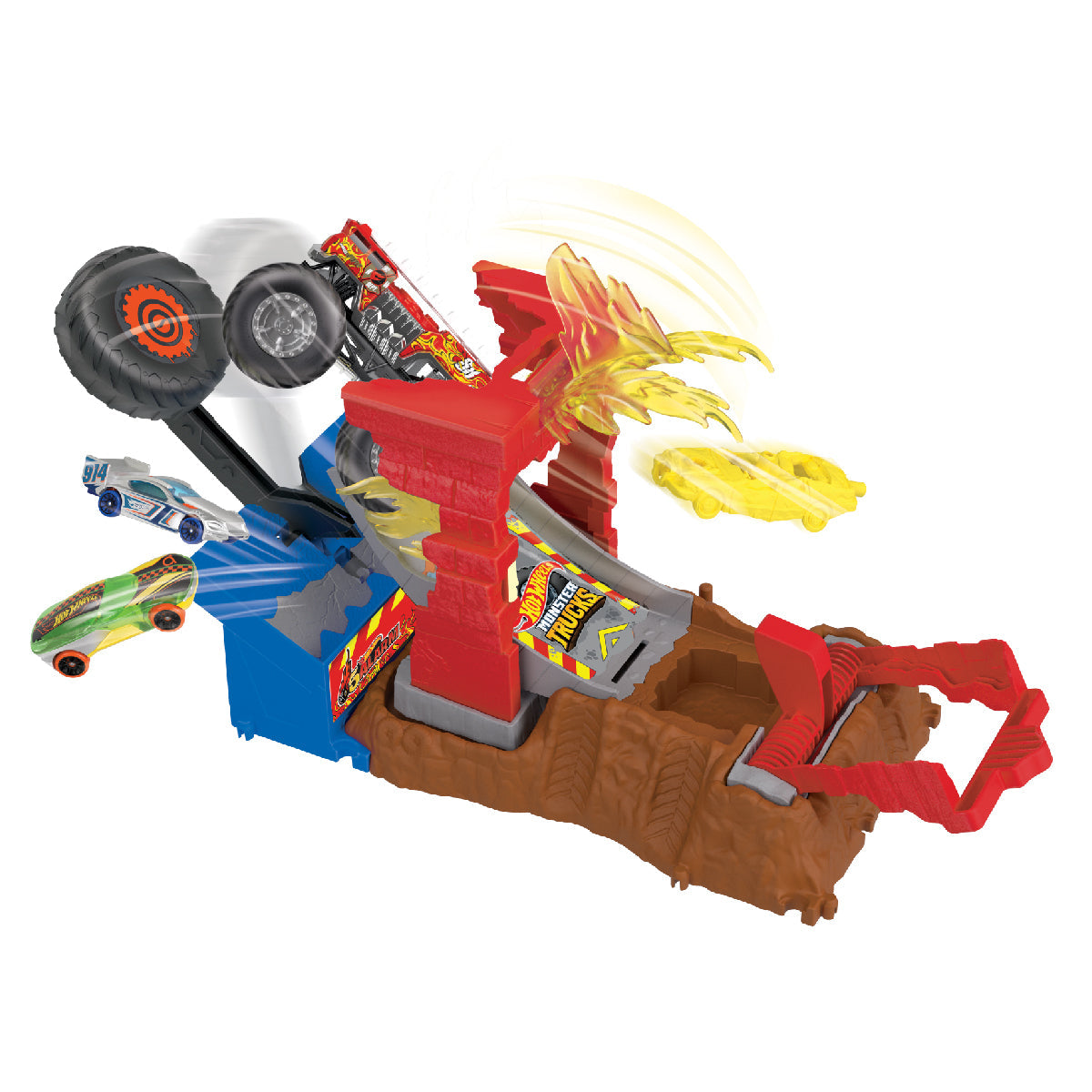 Bộ Thử Thách Monster Trucks - Chinh Phục Vòng Lửa Hot Wheels HNB87