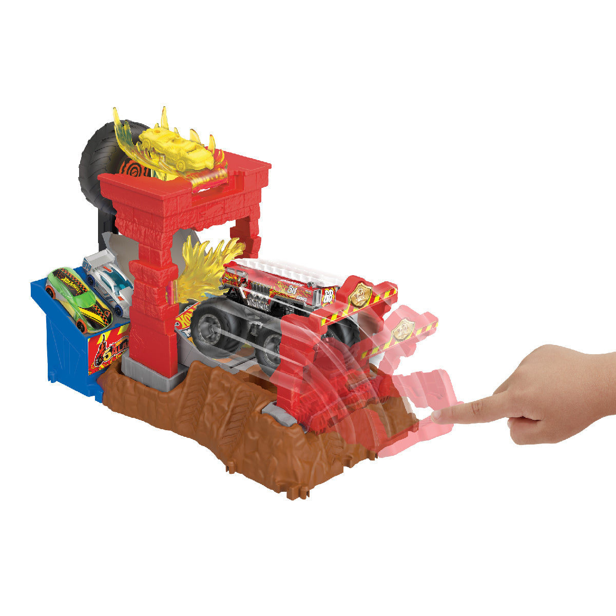 Bộ Thử Thách Monster Trucks - Chinh Phục Vòng Lửa Hot Wheels HNB87
