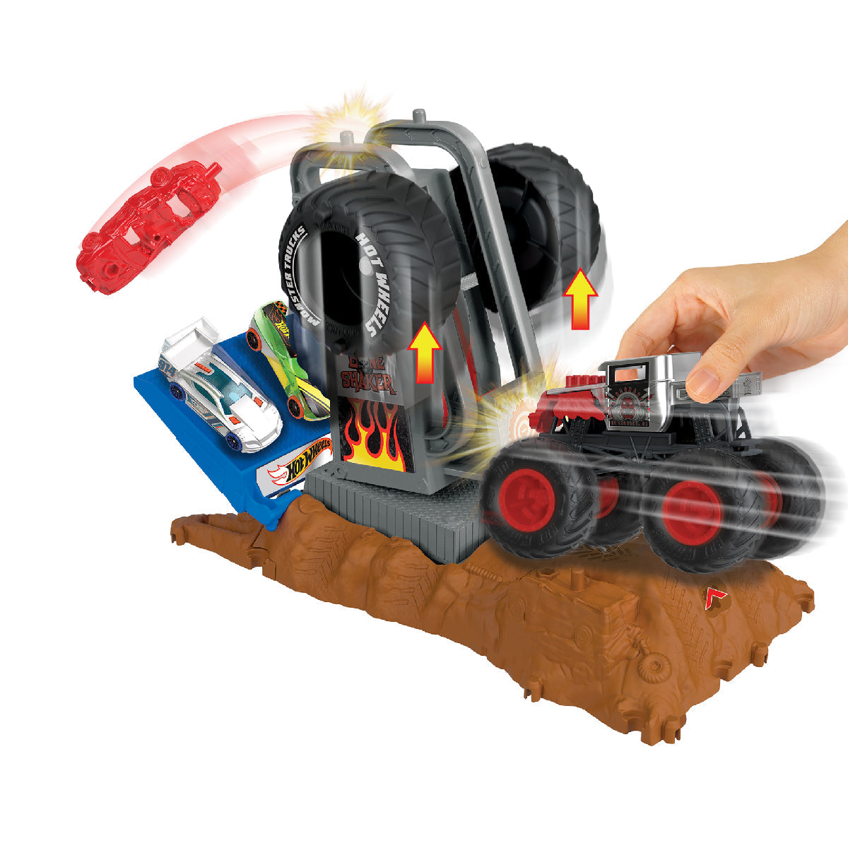 Bộ Thử Thách Monster Trucks - Vượt Tạ Khổng Lồ Hot Wheels HNB87