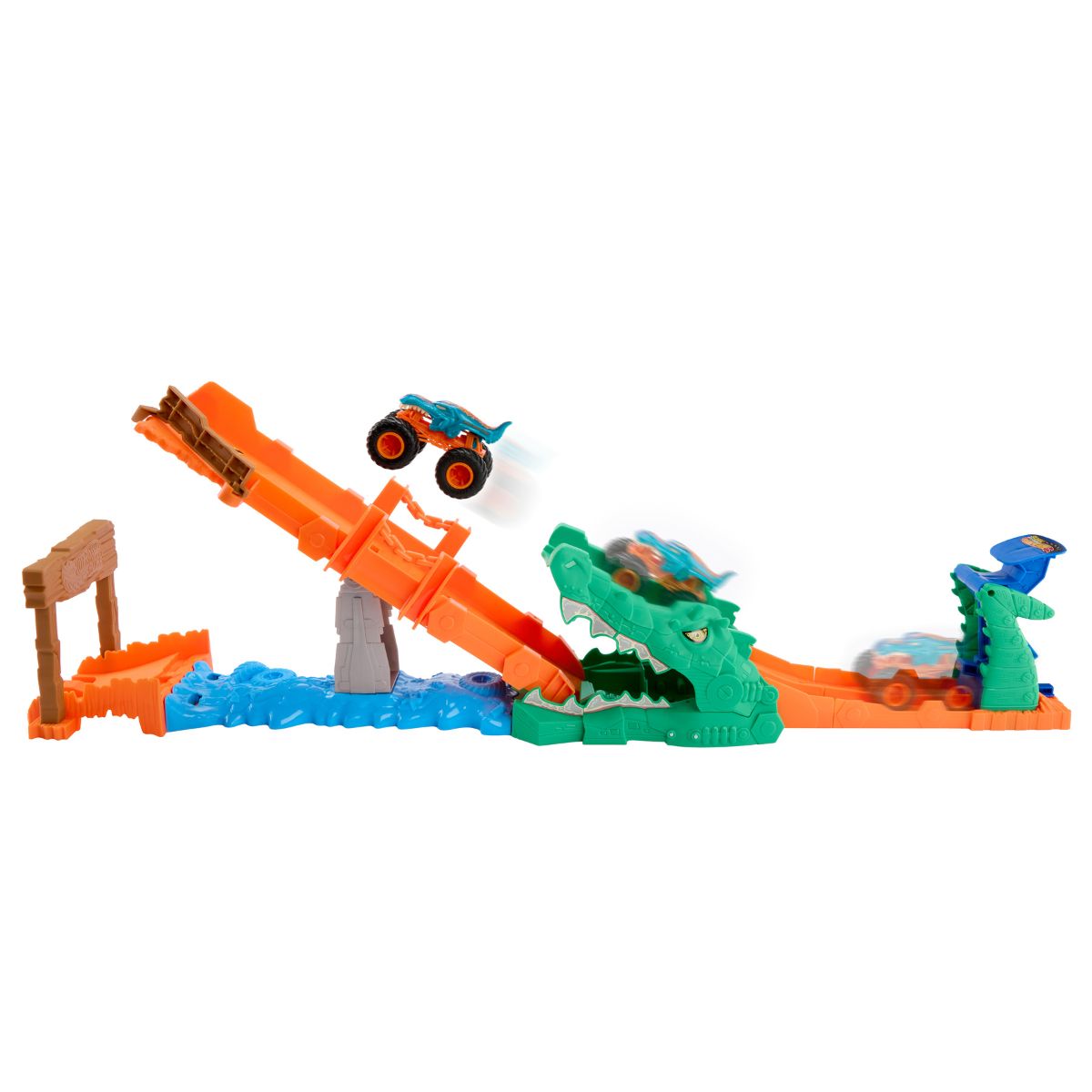 Đồ Chơi Bộ Thử Thách  - Vượt Chướng Ngại Cá Sấu MONSTER TRUCKS JJN45