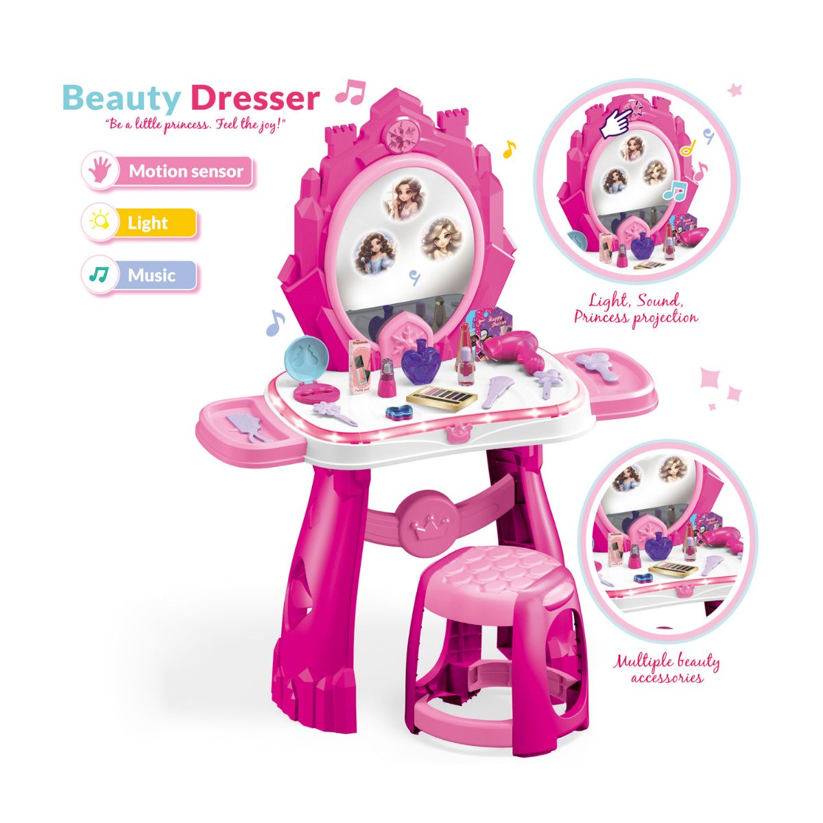 Bộ Trang Điểm Công Chúa Kèm Ghế Ngồi SWEET HEART SH35993
