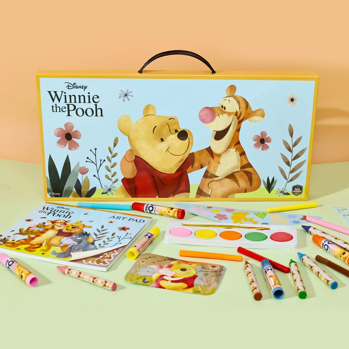 Bộ Vali Nhiều Loại Màu Kèm Sticker Winnie The Pooh RED RIDGE 100492