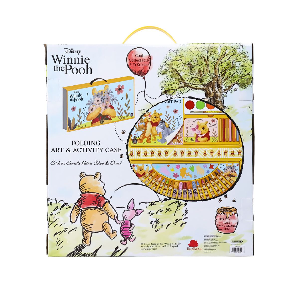 Bộ Vali Nhiều Loại Màu Kèm Sticker Winnie The Pooh RED RIDGE 100492
