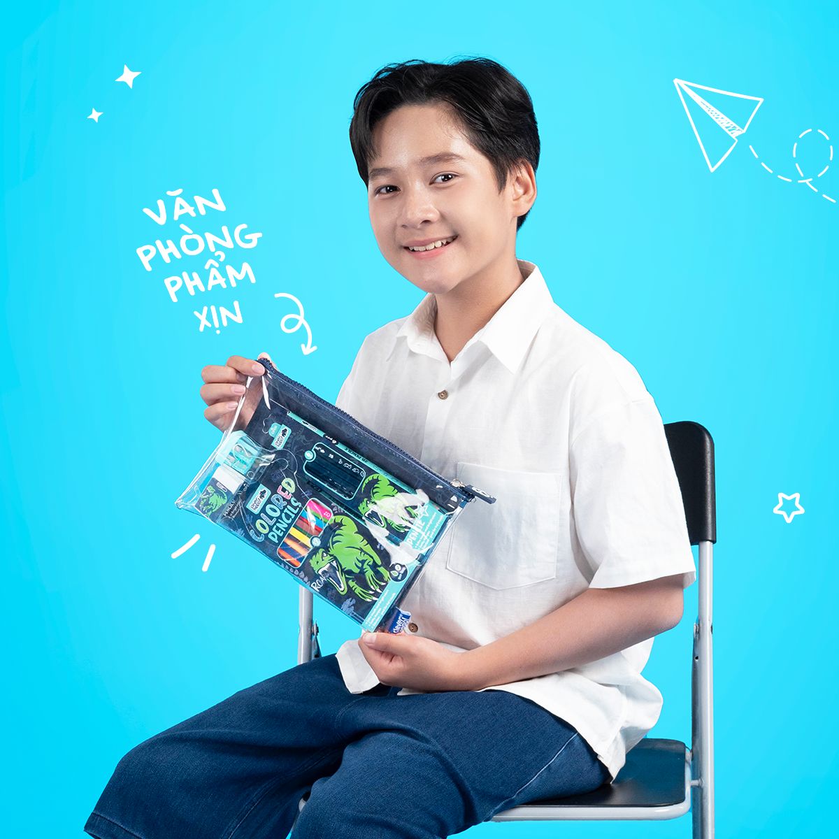 Bộ Văn Phòng Phẩm Dino Warriors CLEVER HIPPO STA02