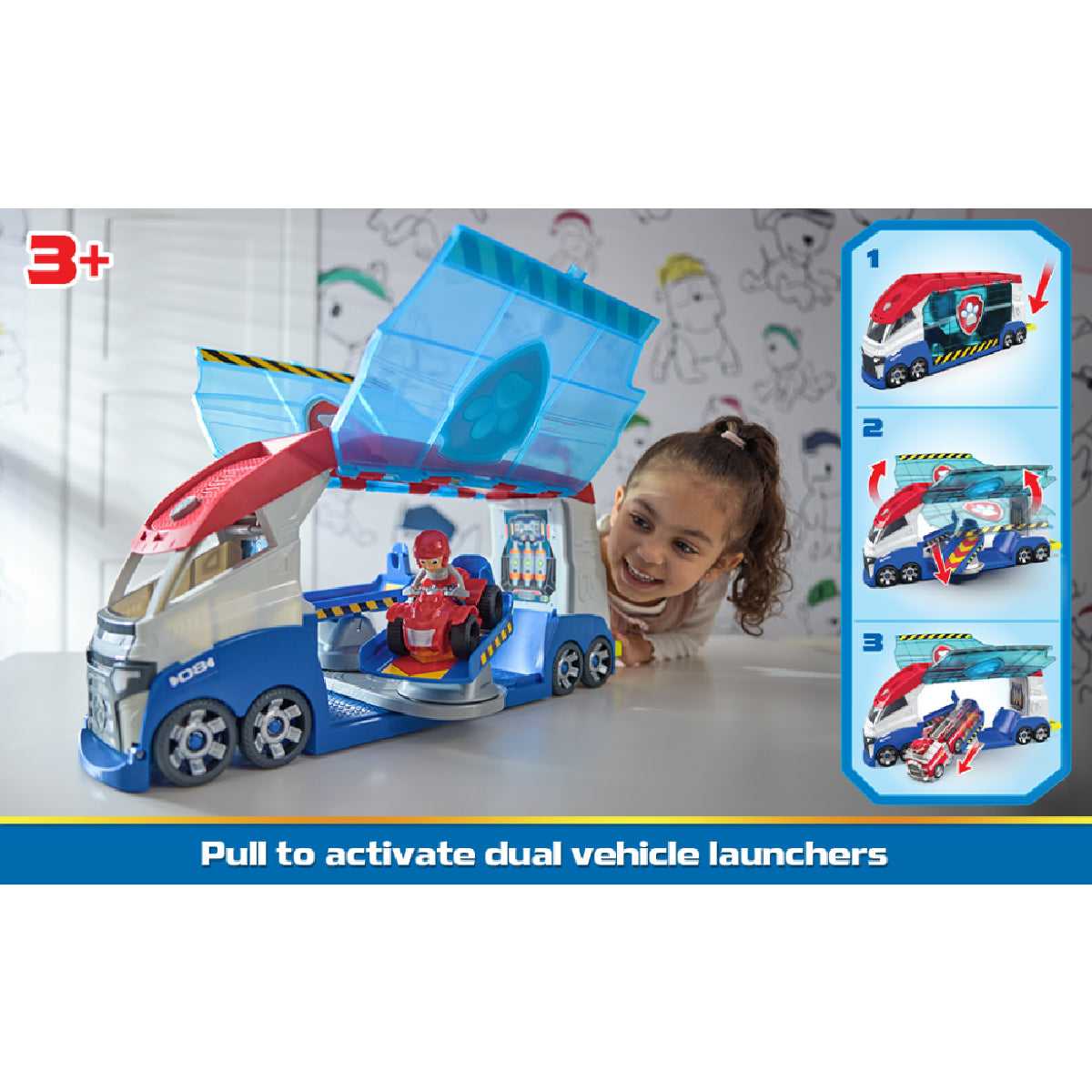 Bộ Xe Tuần Tra Biến Hình Với Bệ Phóng Hành Động Có Âm Thanh PAW PATROL 6069338