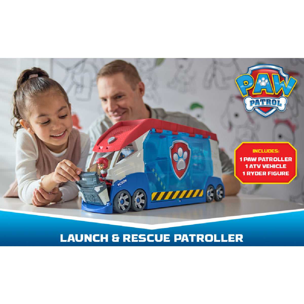 Bộ Xe Tuần Tra Biến Hình Với Bệ Phóng Hành Động Có Âm Thanh PAW PATROL 6069338