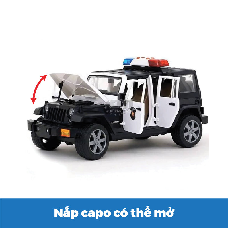 Đồ chơi mô hình tỷ lệ 1:16 xe cảnh sát Jeep và người BRUDER BRU02526