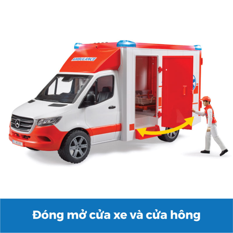 Đồ Chơi Xe Cấp Cứu Mercedes Benz Và Nhân Viên Y Tế BRUDER BRU02676
