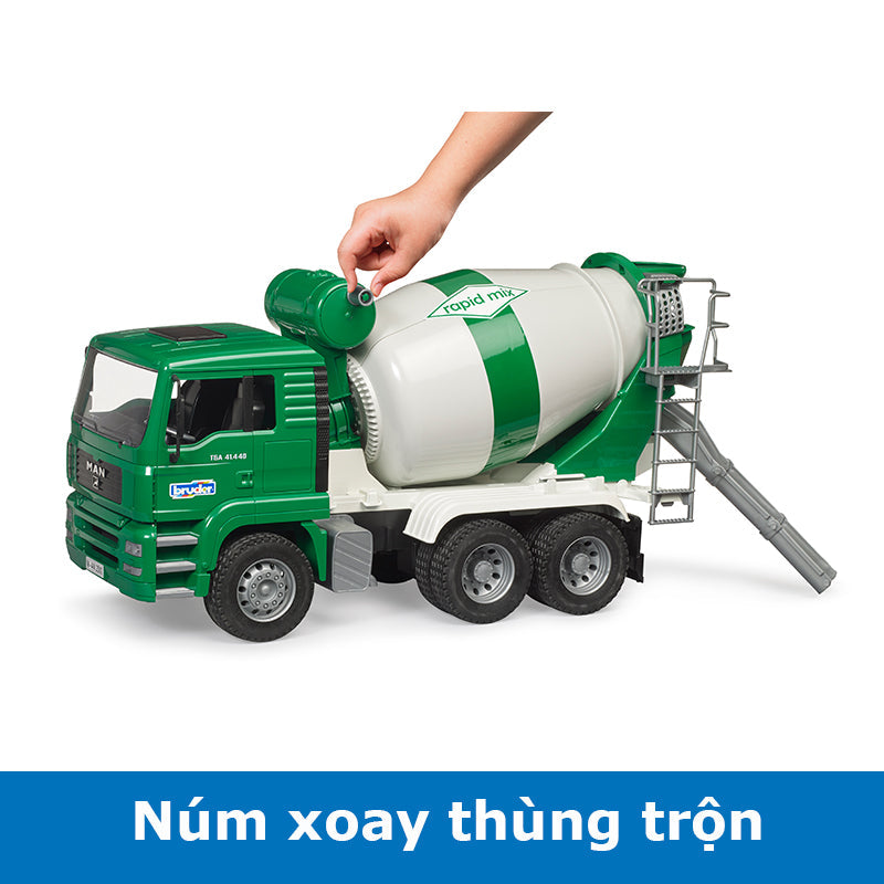 Xe trộn xi măng MAN TGA Xanh lá BRUDER BRU02739