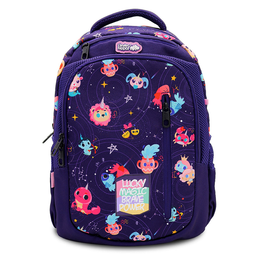 Balo Đi Học, Đi Chơi Zipit - Kỳ Lân Ngân Hà Tím CLEVER HIPPO BU9201/PURPLE