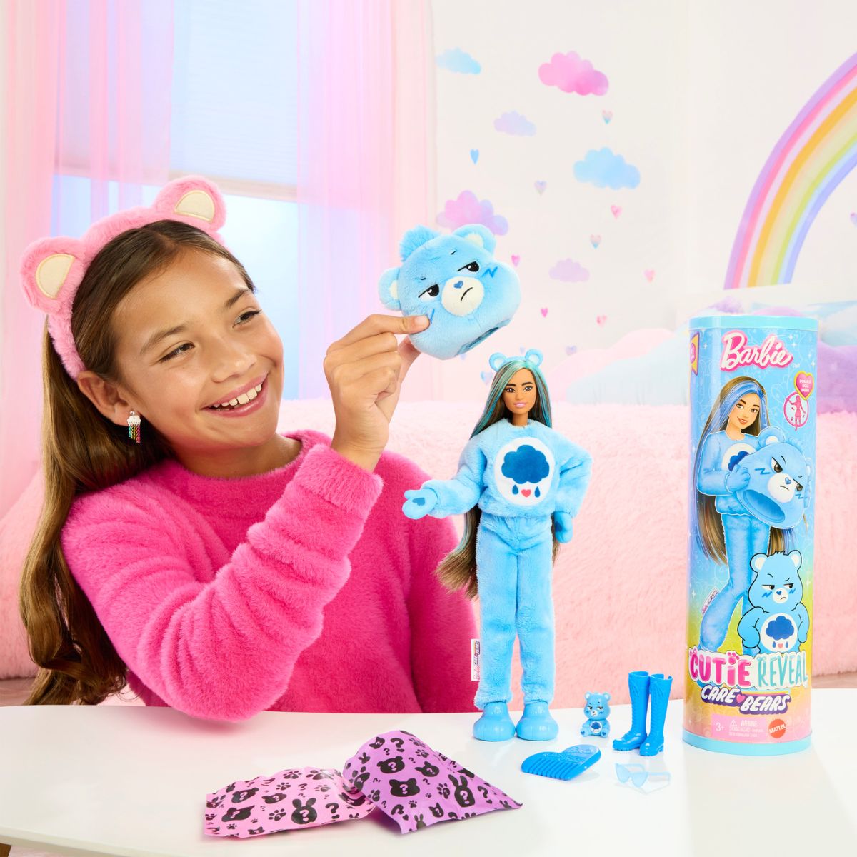 Búp Bê Barbie Cutie Reveal - Gấu Care Bear Xanh Nhõng Nhẽo BARBIE JCN93