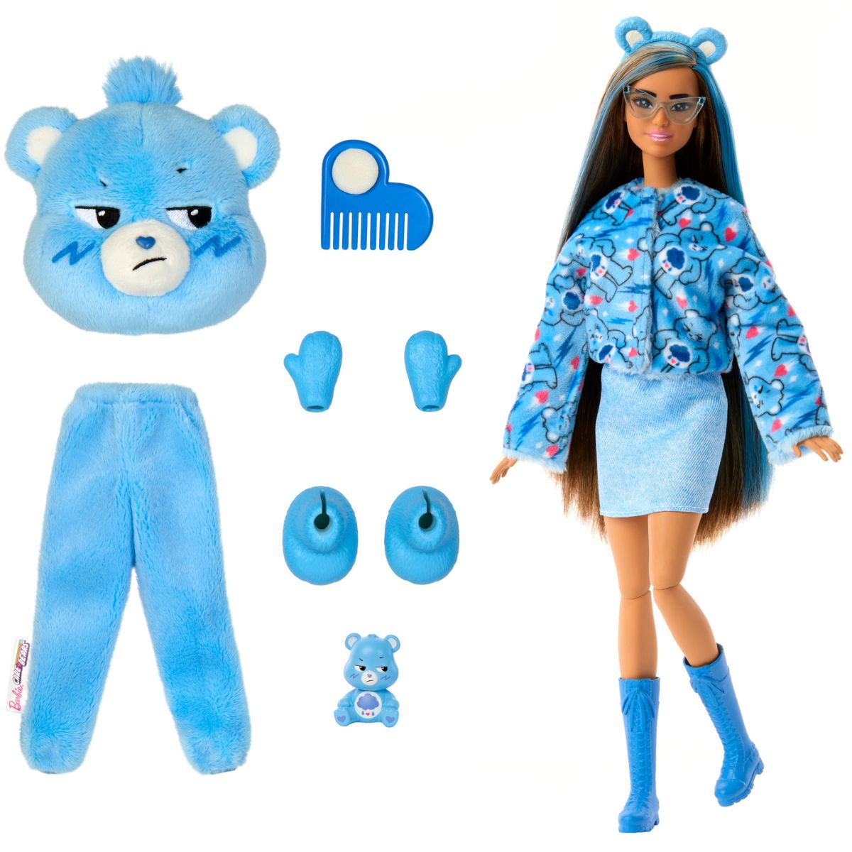Búp Bê Barbie Cutie Reveal - Gấu Care Bear Xanh Nhõng Nhẽo BARBIE JCN93