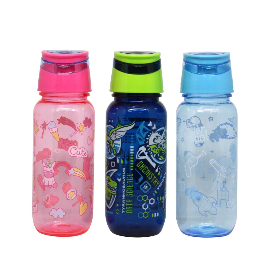 Bình nước nhựa Rainbow Unicorn Hồng CLEVER HIPPO WB01
