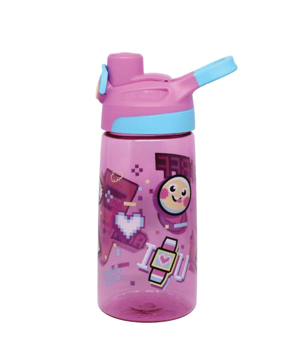 Bình nước TRITAN Emoji World Hồng CLEVER HIPPO WB02