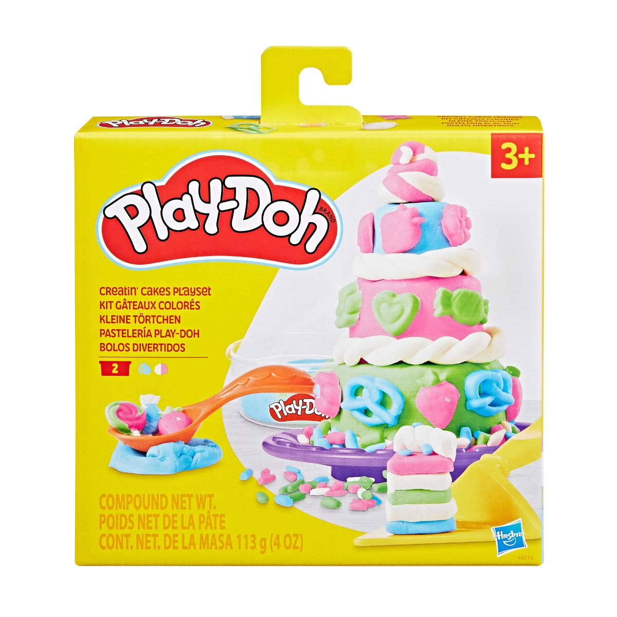 Đồ Chơi Combo Bánh Sinh Nhật Mini Và Bột Nặn 4 Màu Mini PLAYDOH CBF4714-23241