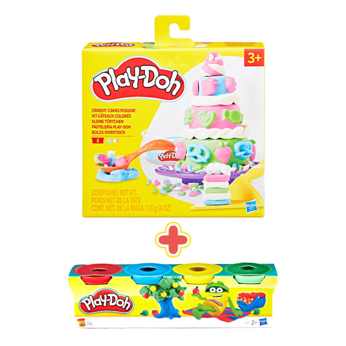 Đồ Chơi Combo Bánh Sinh Nhật Mini Và Bột Nặn 4 Màu Mini PLAYDOH CBF4714-23241