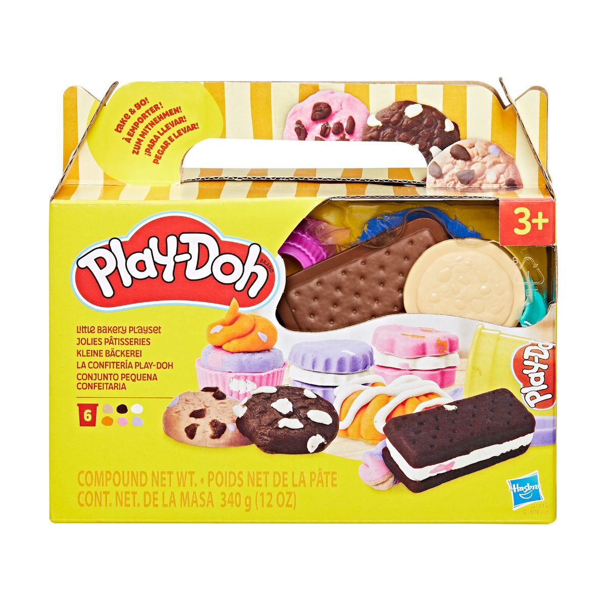 Đồ Chơi Combo Bộ Khuôn Làm Bánh Nhỏ Xinh Và Bột Nặn 4 Màu PLAYDOH CBG1615/G1609-B5517